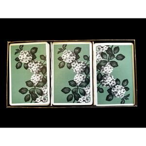 Vintage Hamilton Samba Triple Deck Playing Cards Flower Motif